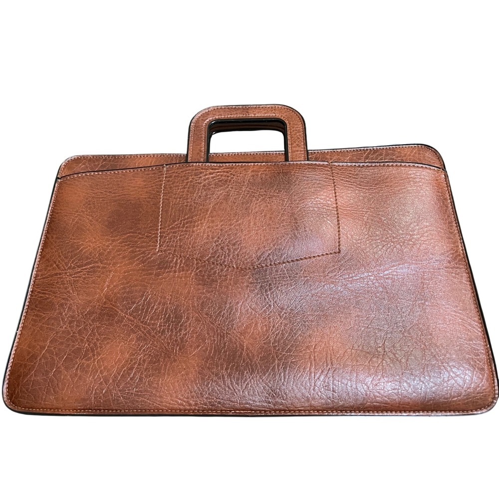 Vtg PEGASUS Leather Portfolio Briefcase Bag Case Professional Made in USA